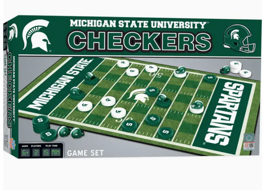 Michigan State Spartans Checkers Board Game