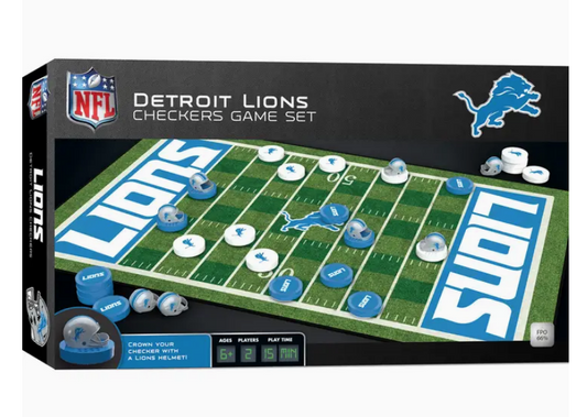 Detroit Lions Checkers Board Game