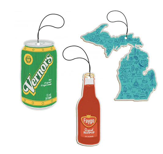 Michigan Air Fresheners - Faygo, Vernors, Red Pop