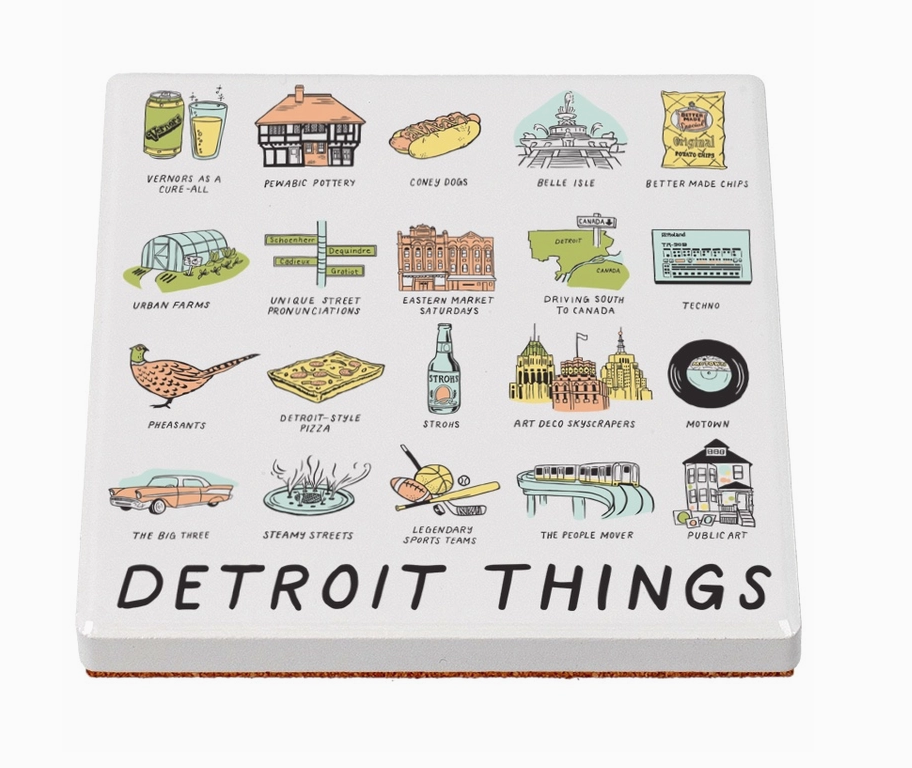 Detroit Things Ceramic Coaster