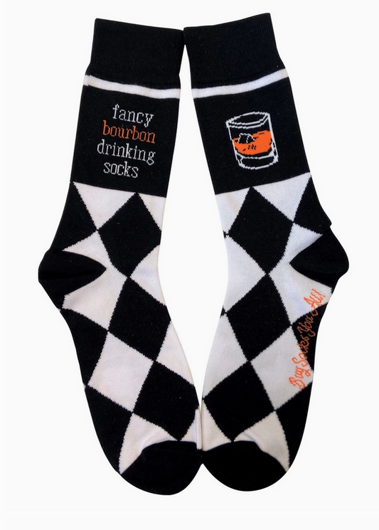 Fancy Bourbon Drinking Men's Socks