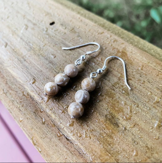 Petoskey stone outlet earrings